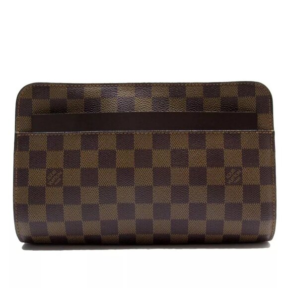 Auth LOUIS VUITTON Saint Louis　Clutch Bag Ebene Damier canvas - Picture 1 of 14